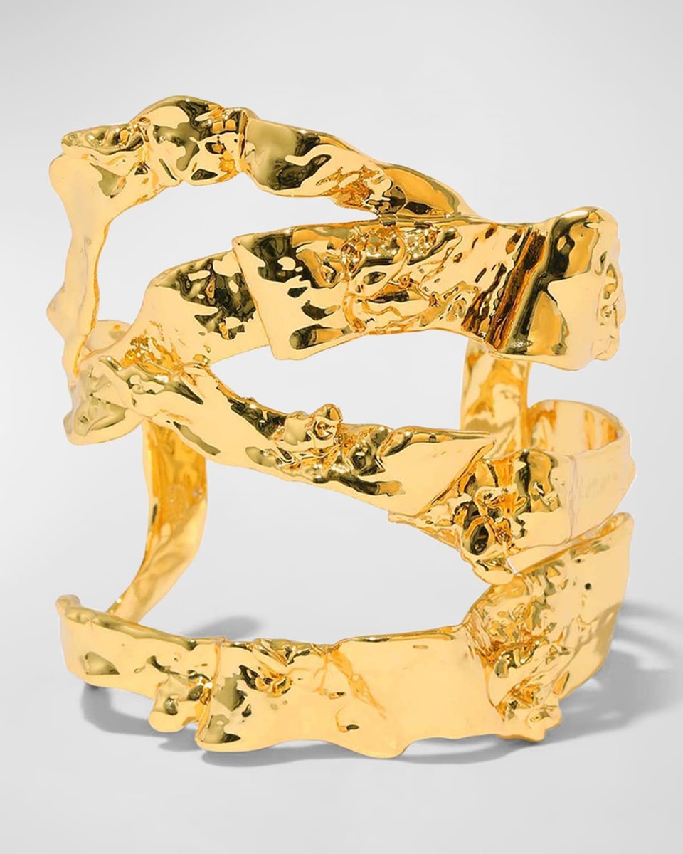 Brut Sculptural Ribbon Wide Cuff Bracelet